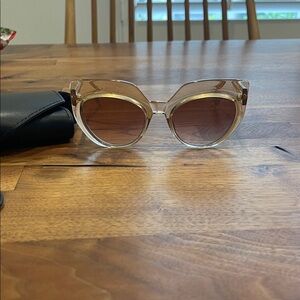 DITA Clear Frame Sunglasses with Brown Lenses